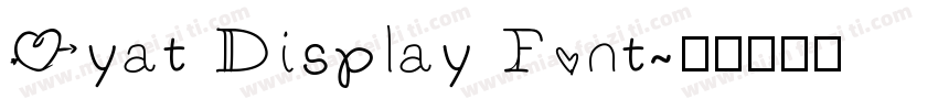 Oyat Display Font字体转换